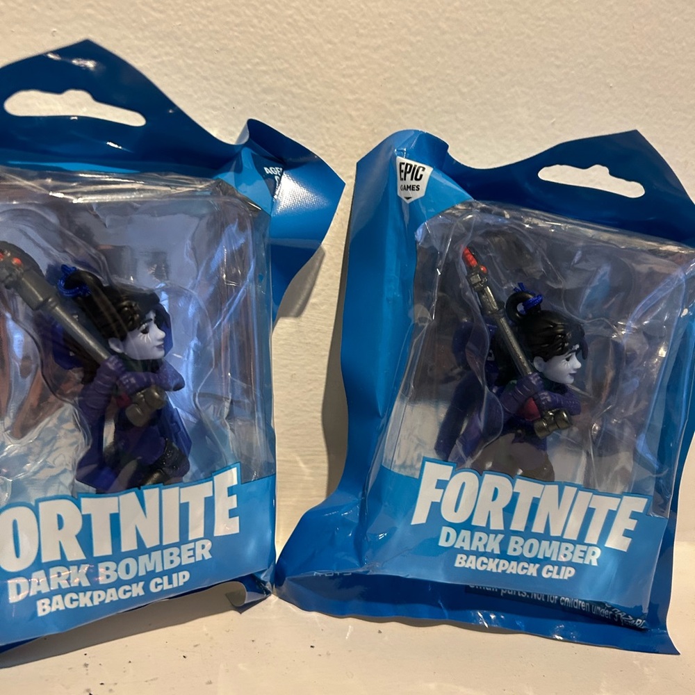 Fortnite Dark Bomber Backpack Clip 2 Packs set Brand New NWT